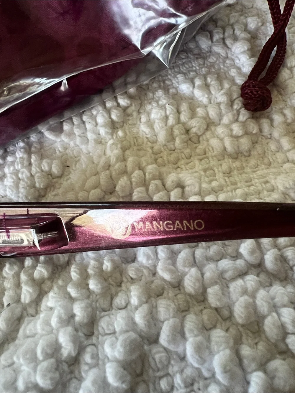 +3.50 Mangano New Reader Eyeglasses with Soft Burgundy Case